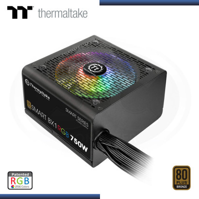 FUENTE THERMALTAKE SMART BX1 RGB 80 PLUS BRONZE 750W BLACK (PN:PS-SPR-0750NHFABU-1)
