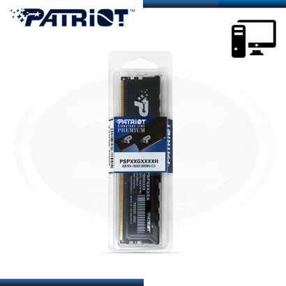 MEMORIA 8GB DDR4 PATRIOT CON DISIPADOR BUS 2666MHz BLACK (PN:PSP48G266681H1)