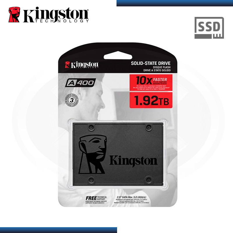 SSD 1.92TB KINGSTON SSDNOW A400 SATA3 2.5" (PN:SA400S37/1920G)