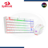 KIT REDRAGON TECLADO KUMARA WHITE + MOUSE GRIFFIN WHITE ESPAÑOL USB (PN:K552RGB-BA-W-SP WHITE)