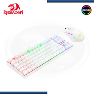 KIT REDRAGON TECLADO KUMARA WHITE + MOUSE GRIFFIN WHITE ESPAÑOL USB (PN:K552RGB-BA-W-SP WHITE)