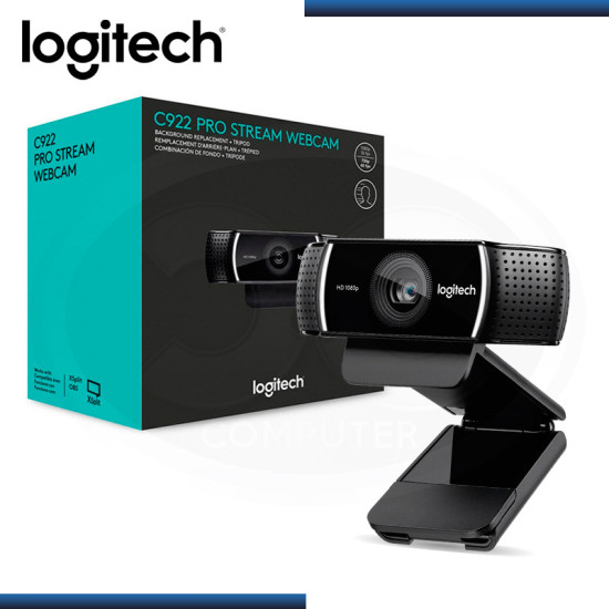 WEBCAM LOGITECH C922 PRO STREAM HD BLACK USB (PN:960-001087)