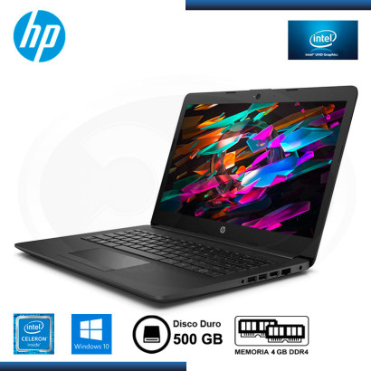 LAPTOP HP 240 G7 INTEL CELERON N4020 14"/4GB/500 GB/W10 HOME ESPAÑOL
