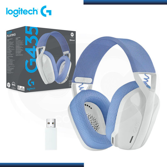 AUDIFONO LOGITECH G435 LIGHTSPEED WIRELESS WHITE CON MICROFONO (PN981