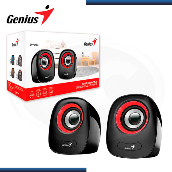 PARLANTE GENIUS SP-Q160 RED USB POWER 6W RMS (PN:31730027401)