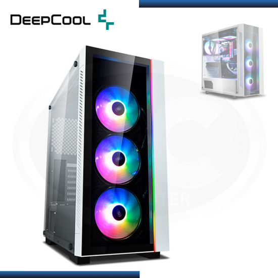 CASE DEEPCOOL MATREXX 55 V3 RGB 3F WHITE SIN FUENTE VIDRIO TEMPLADO USB 3.0/USB 2.0 (PN:DP-ATX-MATREXX55V3-AR-WH-3F)