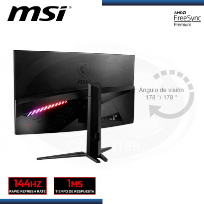 MONITOR LED 31.5" MSI OPTIX MAG321CQR GAMING CURVED 2560x1440 HDMI DP USB 1MS/144Hz/FREESYNC PREMIUM