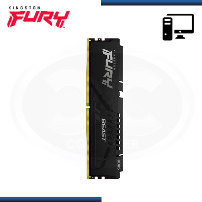 MEMORIA 16GB DDR5 KINGSTON FURY BEAST BLACK BUS 4800MHz (PN:KF548C38BB-16)