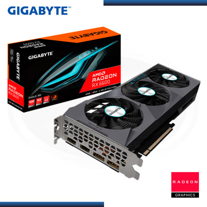 GIGABYTE RADEON RX 6600 8GB GDDR6 128BITS EAGLE (PN:GV-R66EAGLE-8GD)