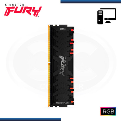 MEMORIA 16GB DDR4 KINGSTON FURY RENEGADE RGB BLACK BUS 3200MHz (PN:KF432C16RB1A/16)
