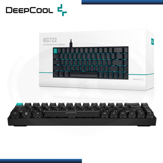 TECLADO DEEPCOOL KG722 65% RGB SWITCH RED MECANICO BLACK INGLES (PN:R-KG722-BK0AN4A-G)