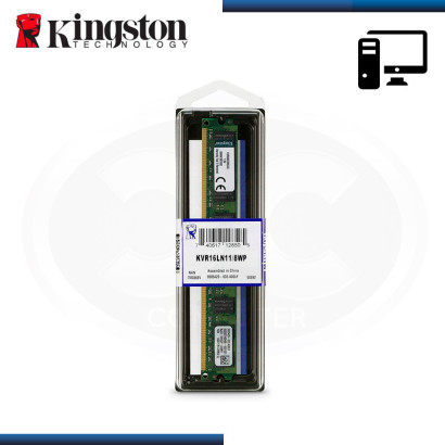 MEMORIA 8GB DDR3 KINGSTON BUS 1600GHZ (PN:KVR16LN11/8WP)