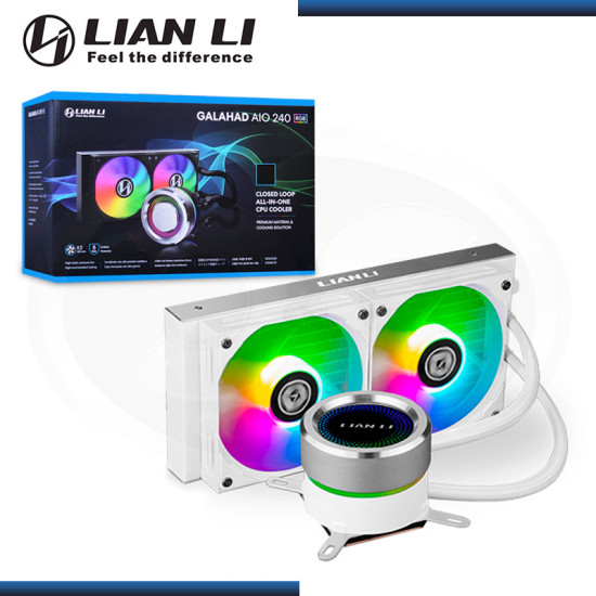 LIAN LI GALAHAD 240 ARGB WHITE SISTEMA REFRIGERACION LIQUIDO INTEL/AMD (PN:GA-240A WHITE)