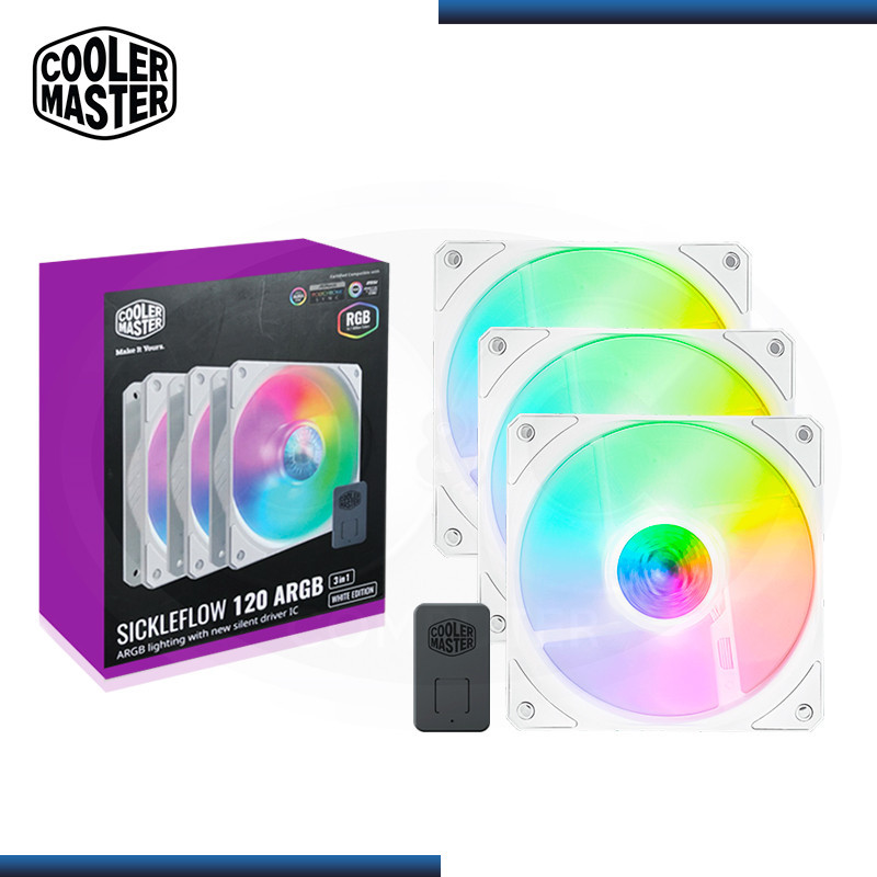 Cooler Master SickleFlow 120 ARGB 3in1 (Pack+contrôleur) Ventilateu