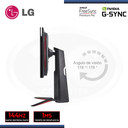 MONITOR LED 27" LG 27GN950-B ULTRA GEAR GAMING NANO IPS 3840x2160 1MS/144Hz/FREESYNC PREMIUM PRO/COMPATIBLE G-SYNC
