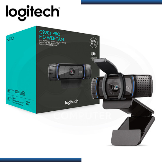 WEBCAM LOGITECH C920S PRO FULL HD BLACK USB (PN:960-001257)