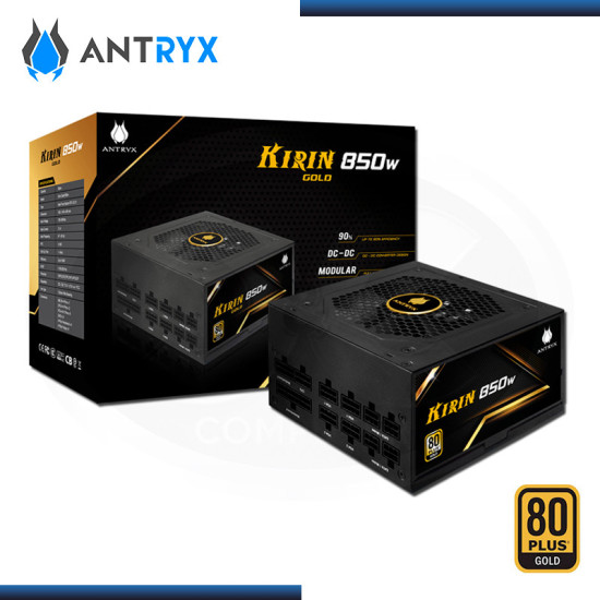 FUENTE ANTRYX KIRIN 850W 80 PLUS GOLD MODULAR (PN:GPX850S)