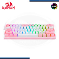 TECLADO REDRAGON FIZZ PRO K616-RGB-WP WHITE PINK WIRELESS MECANICO INGLES