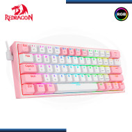 TECLADO REDRAGON FIZZ PRO K616-RGB-WP WHITE PINK WIRELESS MECANICO INGLES