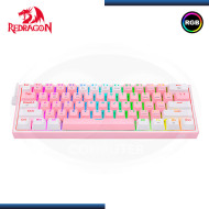 TECLADO REDRAGON FIZZ PRO K616-RGB-PW PINK WHITE WIRELESS MECANICO INGLES