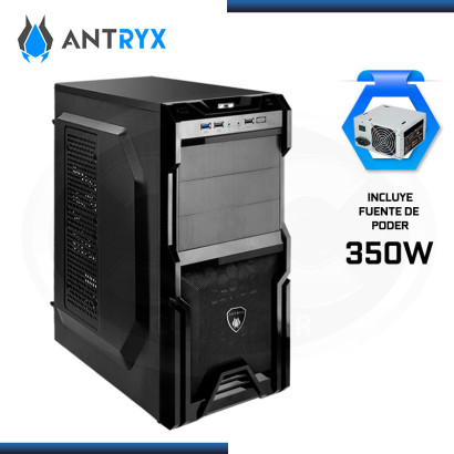 CASE ANTRYX ELEGANT V BLACK CHALLENGER CON FUENTE 350W USB 3.0/USB 2.0 (PN:AC-EV230-350CPR1)