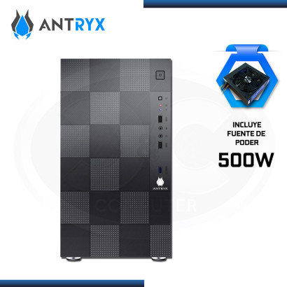 CASE ANTRYX XM-330 CON FUENTE 500W VIDRIO TEMPLADO USB 3.0/USB 2.0 (PN:AC-XM330KTP-500CP)