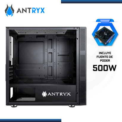 CASE ANTRYX XM-330 CON FUENTE 500W VIDRIO TEMPLADO USB 3.0/USB 2.0 (PN:AC-XM330KTP-500CP)