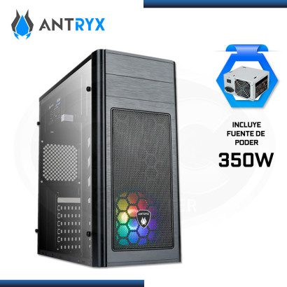 CASE ANTRYX ELEGANT 680 CON FUENTE 350W PANEL TRANSPARENTE USB 3.0/USB 2.0 (PN:AC-E680P-350CP)