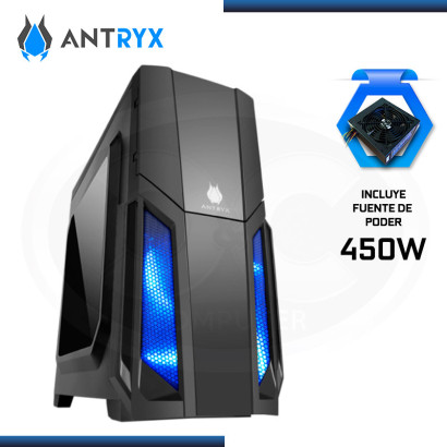 CASE ANTRYX E270 PLUS XTREME CON FUENTE 450W USB 3.0/USB 2.0 (PN:AC-XE270PKW-450CP)