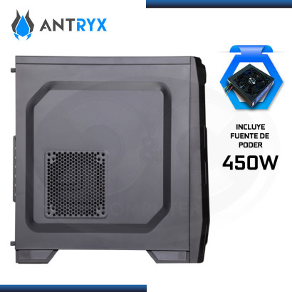 CASE ANTRYX E230 PLUS XTREME CON FUENTE B450W ATX USB 3.0 USB 2.0 (PN:AC-XE230P8N-450CP)
