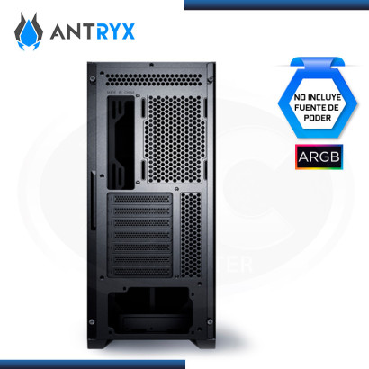 CASE ANTRYX RX 470 BLACK ARGB SIN FUENTE VIDRIO TEMPLADO USB 3.0/USB 2.0 (PN:AC-RX470K)