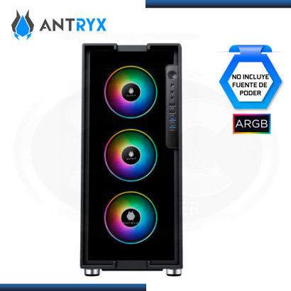 CASE ANTRYX FX PHANTOM ARGB SIN FUENTE VIDRIO TEMPLADO USB3.0/USB 2.0 (PN:AC-FX560K-T3DR)