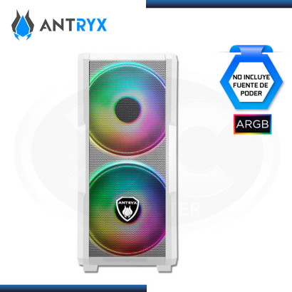 CASE ANTRYX FX CRUISER WHITE MESH ARGB SIN FUENTE VIDRIO TEMPLADO USB 3.0/USB 2.0 (PN:AC-FX573W)