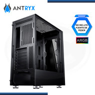 CASE ANTRYX RX 450 BLACK ARGB SIN FUENTE VIDRIO TEMPLADO USB 3.0/USB 2.0 (PN:AC-RX450K)