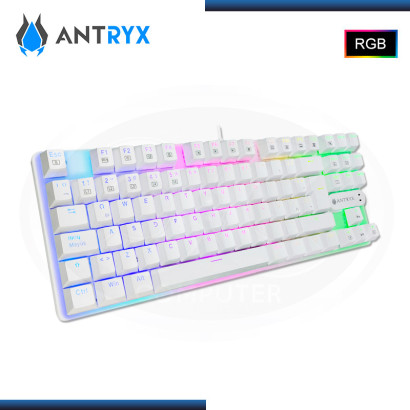 TECLADO ANTRYX MK830 WHITE TKL MECANICO SWITCH RED (PN:AMK-CS830WRE-SP)