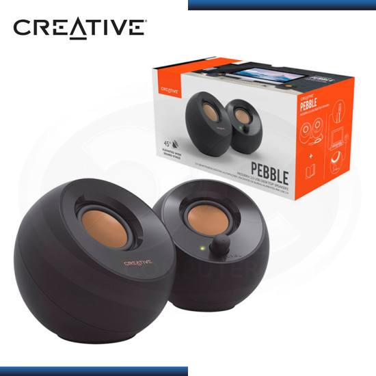 PARLANTES CREATIVE PEBBLE BLACK USB 2.0 (PN:51MF1680AA000)