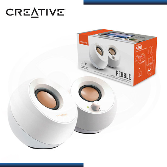 PARLANTES CREATIVE PEBBLE WHITE USB 2.0 (PN:51MF1680AA001)