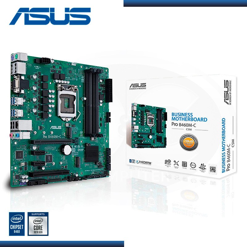 PLACA ASUS BUSINESS PRO B460M-C CSM DDR4 LGA 1200 (PN:90MB13S0-M0AAYC)