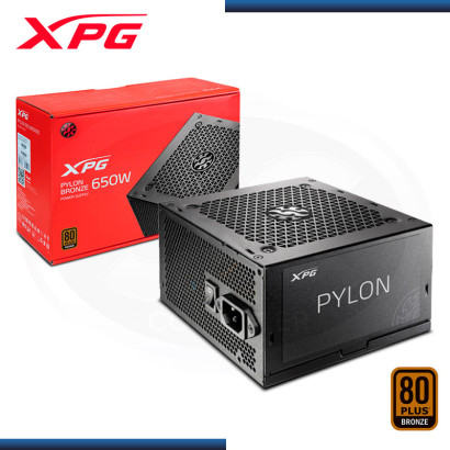 FUENTE XPG PYLON 650W 80 PLUS BRONZE BLACK (PN:75260131)