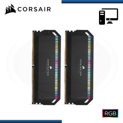 MEMORIA 32GB (2x16GB) DDR5 CORSAIR DOMINATOR PLATINUM RGB BLACK BUS 5600MHz (PN:CMT32GX5M2X5600C36)