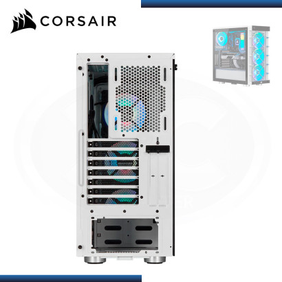 CASE CORSAIR ICUE 465X RGB WHITE SIN FUENTE VIDRIO TEMPLADO USB 3.1 (PN:CC-9011189-WW)