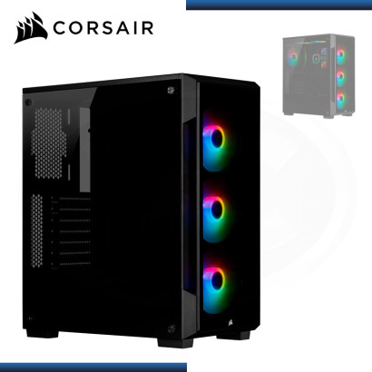 CASE CORSAIR ICUE 220T RGB BLACK SIN FUENTE VIDRIO TEMPLADO USB 3.1 (PN:CC-9011190-WW)
