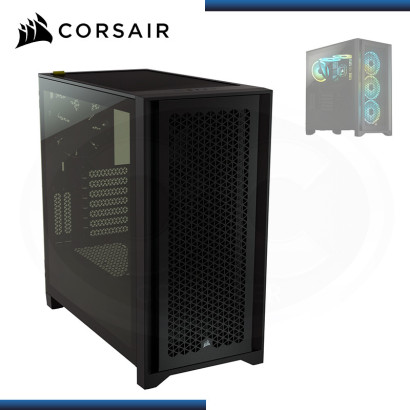 CASE CORSAIR 4000D AIRFLOW BLACK SIN FUENTE VIDRIO TEMPLADO USB 3.1/USB 3.0 (PN:CC-9011200-WW)