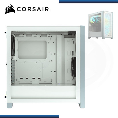 CASE CORSAIR 4000D AIRFLOW WHITE SIN FUENTE VIDRIO TEMPLADO USB 3.1/USB 3.0 (PN:CC-9011201-WW)