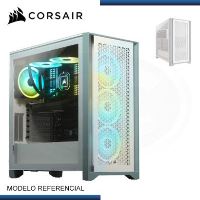 CASE CORSAIR 4000D AIRFLOW WHITE SIN FUENTE VIDRIO TEMPLADO USB 3.1/USB 3.0 (PN:CC-9011201-WW)