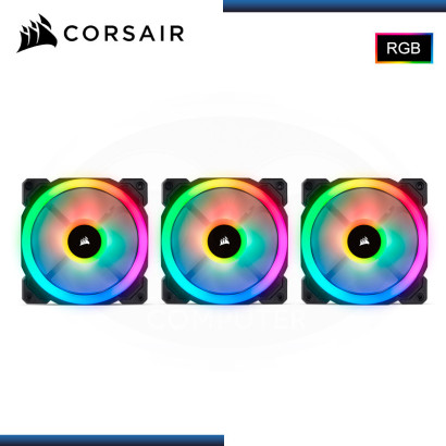 CORSAIR LL120 RGB LED 120MM PACK 3 COOLER PARA CASE (PN:CO-9050072-WW)