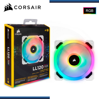 CORSAIR LL120 WHITE RGB LED 120MM COOLER PARA CASE (PN:CO-9050091-WW)