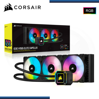 CORSAIR iCUE H150i ELITE CAPELLIX RGB REFRIGERACION LIQUIDO AMD/INTEL (PN:CW-9060048-WW)