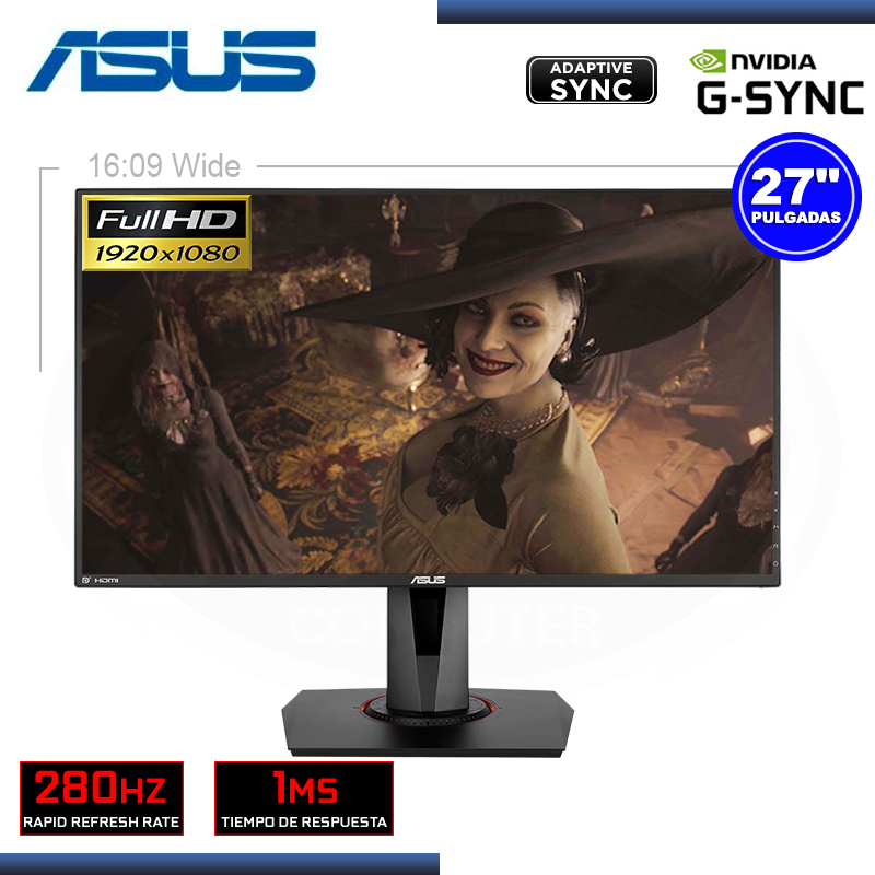 Ecran PC Gamer ASUS TUF VG279QM - 27 IPS - Full HD (1920x1080) - 1ms GTG -  280Hz Overclockable - HDR400 - G-Sync - HDMI/DP - Noir - Cdiscount  Informatique