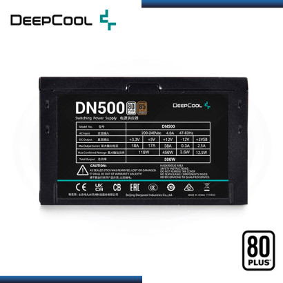 FUENTE DEEPCOOL DN500 500W 80 PLUS WHITE (PN:GP-BZ-DN500)